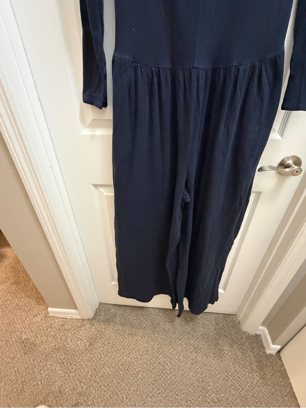 Free People FP Movement Hot Shot Wide Leg Long Sleeve Onesie Jumpsuit navy - Picture 11 of 13